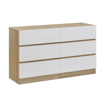 Load image into Gallery viewer, r_22198_harris_6_drawers_low_boy_oak___white_1