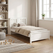 Load image into Gallery viewer, 23103-castor-single-wooden-bed-frame-white-2602023