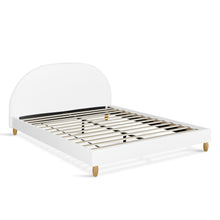 Load image into Gallery viewer, MORUISG Boucle King Bed Frame - White