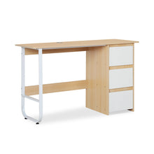Load image into Gallery viewer, Gavin 120cm Computer Desk with Drawers - Natural + White (0.091m3 - 24.5kg)