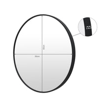 Load image into Gallery viewer, Nova Round Metal Framed Wall Mirror 50cm - Black
