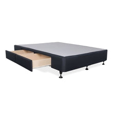 Load image into Gallery viewer, Charles Fabric Double Bed Base 4 Drawers - Black