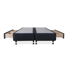 Load image into Gallery viewer, Charles Fabric King Split Bed Base 4 Drawers - Black