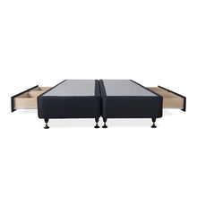 Load image into Gallery viewer, Charles Fabric Super King Split Bed Base 4 Drawers - Black