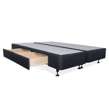 Load image into Gallery viewer, Charles Fabric Super King Split Bed Base 4 Drawers - Black
