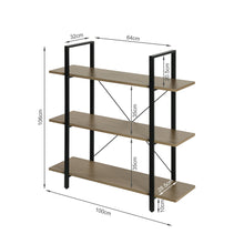 Load image into Gallery viewer, Forge 3 Tier Bookshelf - Light Grey Wood (0.064m³ - 14.5kg)