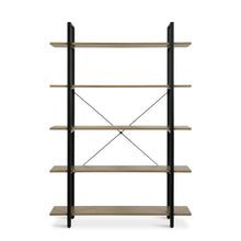 Load image into Gallery viewer, Forge 5 Tier Bookshelf - Light Grey Wood