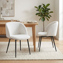 Load image into Gallery viewer, Merryn Boucle Dining Chairs - Set of 2 - White