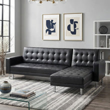 Load image into Gallery viewer, 22083-colorado-3-seater-sofa-bed-chaise-black-2602071