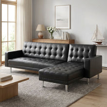Load image into Gallery viewer, 22083-colorado-3-seater-sofa-bed-chaise-black-2602075