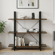 Load image into Gallery viewer, Forge 3 Tier Bookshelf - Rustic Brown