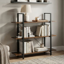Load image into Gallery viewer, Forge 3 Tier Bookshelf - Rustic Brown