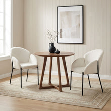 Load image into Gallery viewer, Bellamy Boucle Dining ArmChairs - Set of 2 - Milky White
