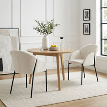 Load image into Gallery viewer, Bellamy Boucle Dining ArmChairs - Set of 2 - Milky White