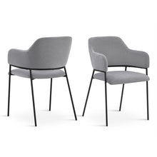 Load image into Gallery viewer, Sadie Fabric Dining Chair - Set of 2 - Light Grey