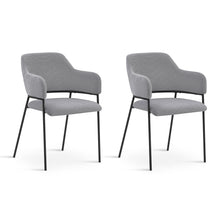 Load image into Gallery viewer, Sadie Fabric Dining Chair - Set of 2 - Light Grey