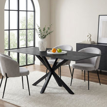 Load image into Gallery viewer, 23880-zander-fused-glass-rectangle-dining-table-180x90cm-black-2602103