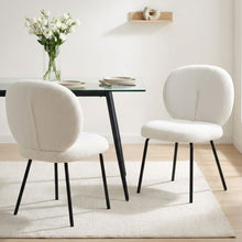 Load image into Gallery viewer, Griffin Boucle Dining Chair - Set of 2 - White
