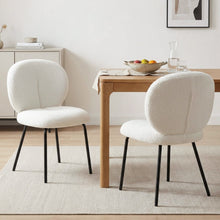 Load image into Gallery viewer, Griffin Boucle Dining Chair - Set of 2 - White