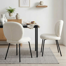 Load image into Gallery viewer, Griffin Boucle Dining Chair - Set of 2 - White