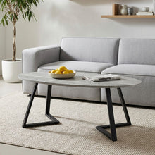 Load image into Gallery viewer, 23878-ursula-oval-coffee-table-120x60cm-grey-black-2602101
