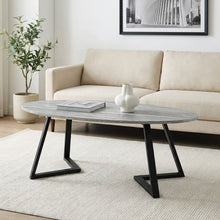 Load image into Gallery viewer, 23878-ursula-oval-coffee-table-120x60cm-grey-black-2602103