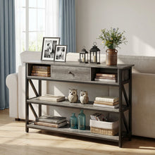 Load image into Gallery viewer, Atlas 1.2m Console Table with Drawer - Gray Oak