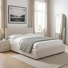 Load image into Gallery viewer, Lifteo Boucle Queen Gas Lift Bed Frame - Beige
