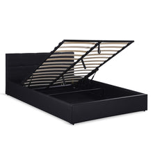 Load image into Gallery viewer, Purova PU Queen Gas Lift Bed Frame – Black
