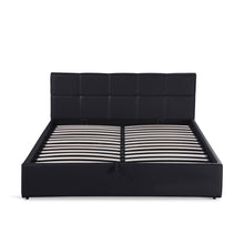 Load image into Gallery viewer, Purova PU Queen Gas Lift Bed Frame – Black