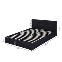 Load image into Gallery viewer, Purova PU Queen Gas Lift Bed Frame – Black