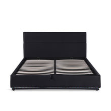 Load image into Gallery viewer, Lumetek PU Queen Gas Lift Bed Frame - Black