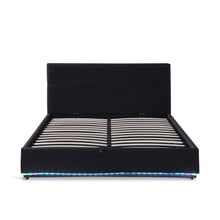 Load image into Gallery viewer, Lumetek PU Queen Gas Lift Bed Frame - Black