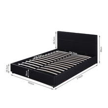 Load image into Gallery viewer, Lumetek PU Queen Gas Lift Bed Frame - Black