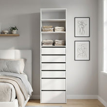 Load image into Gallery viewer, Payette 6 Drawer &amp; 3 Shelf Wardrobe - White