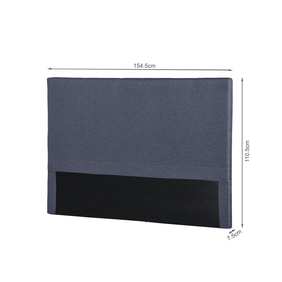 Planna Queen Upholstered Headboard - Dark Grey