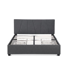 Load image into Gallery viewer, Wireva Linen Queen Bed Frame With 4 Drawers - Dark Grey