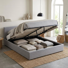 Load image into Gallery viewer, Violet Queen Gas Lift Bed Frame - Light Grey