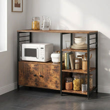 Load image into Gallery viewer, Toko Kitchen Storage Cabinet Shelf Microwave Stand - Rustic Brown