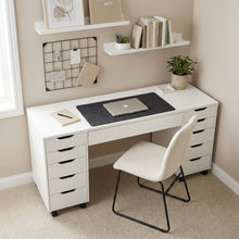 Load image into Gallery viewer, Ennova Rolling Computer Desk with Drawers - White
