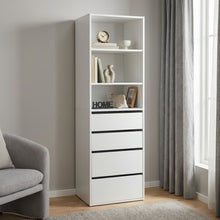 Load image into Gallery viewer, DELTA 4 Drawer &amp; 3 Shelf Wardrobe - WHITE (p1=0.047m - 18.5kg)(p2=0.054m - 24.0kg)(T=0.101m - 42.5kg)