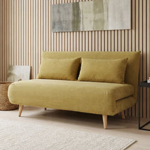Load image into Gallery viewer, Hastings 2 Seater Fold-Out Sofa Bed - Yellow