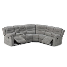Load image into Gallery viewer, Silverdale Fabric Manual Recliner Corner Sofa - Grey