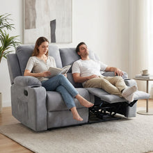 Load image into Gallery viewer, Henley Fabric Manual 2 Seater Recliner Sofa - Grey