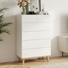 Load image into Gallery viewer, Hudson 6 Drawers Tallboy - White