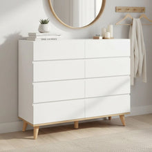 Load image into Gallery viewer, Hudson 8 Drawers Lowboy - White