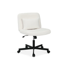 Load image into Gallery viewer, Aiden Swivel Office Chair with Lumbar Cushion - White
