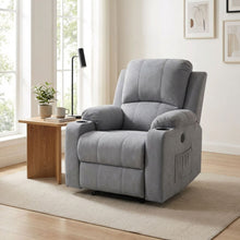 Load image into Gallery viewer, Henley Fabric Electric 1 Seater Recliner Sofa - Grey