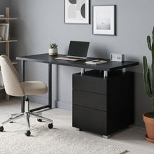 Load image into Gallery viewer, 22686-karter-computer-desk-with-drawers-black-2602271