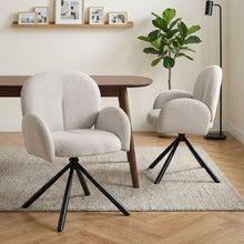 Load image into Gallery viewer, Avery Swivel Fabric Dining Chair - Set Of 2 - Grey